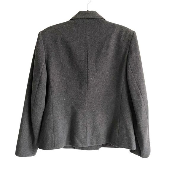STEFI LARA Vintage Wool Cashmere Double Breasted Jacket Blazer Grey L - Picture 7 of 9